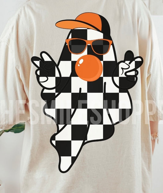 Boy/hat checkered ghost