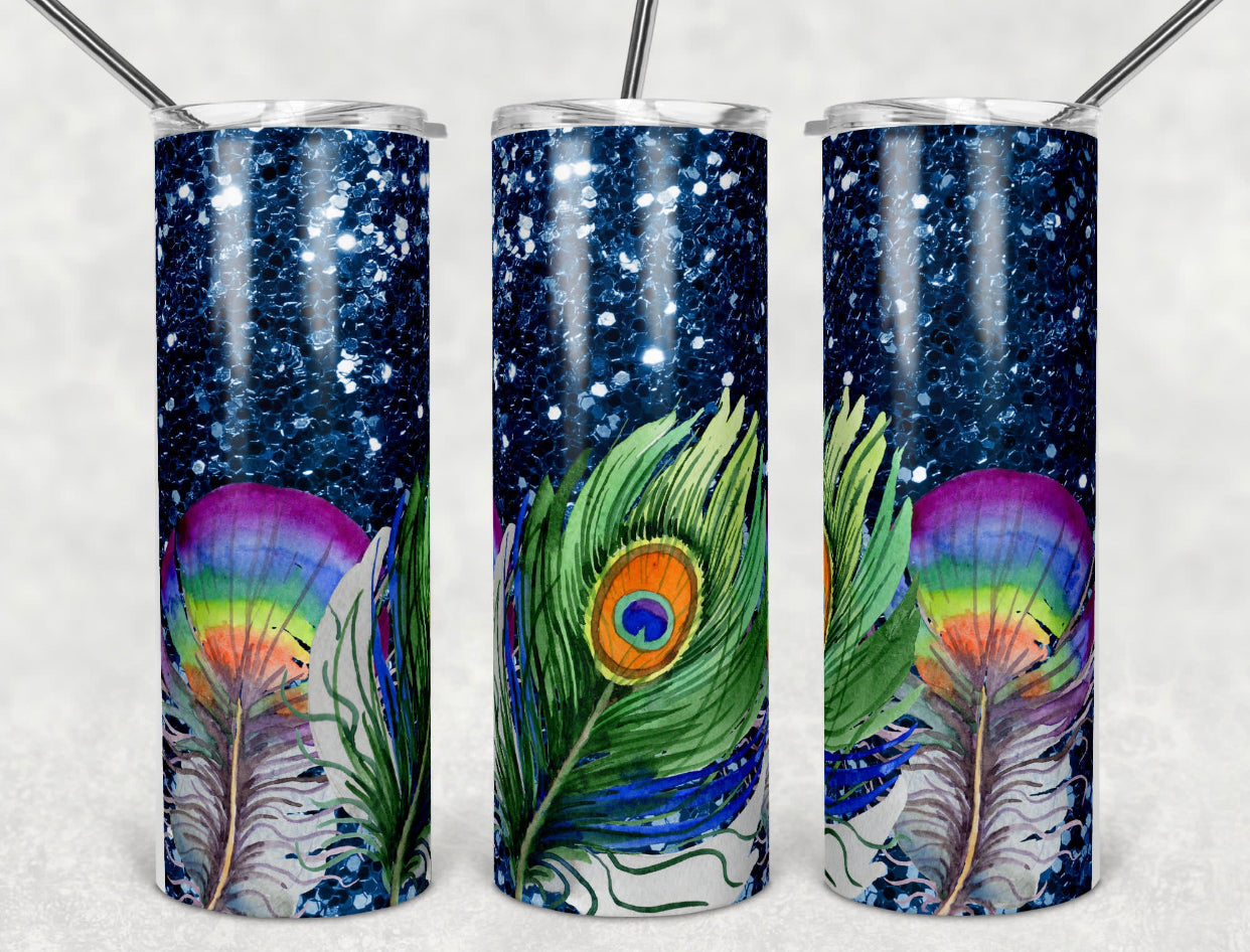 Peacock feather 20oz Tumbler